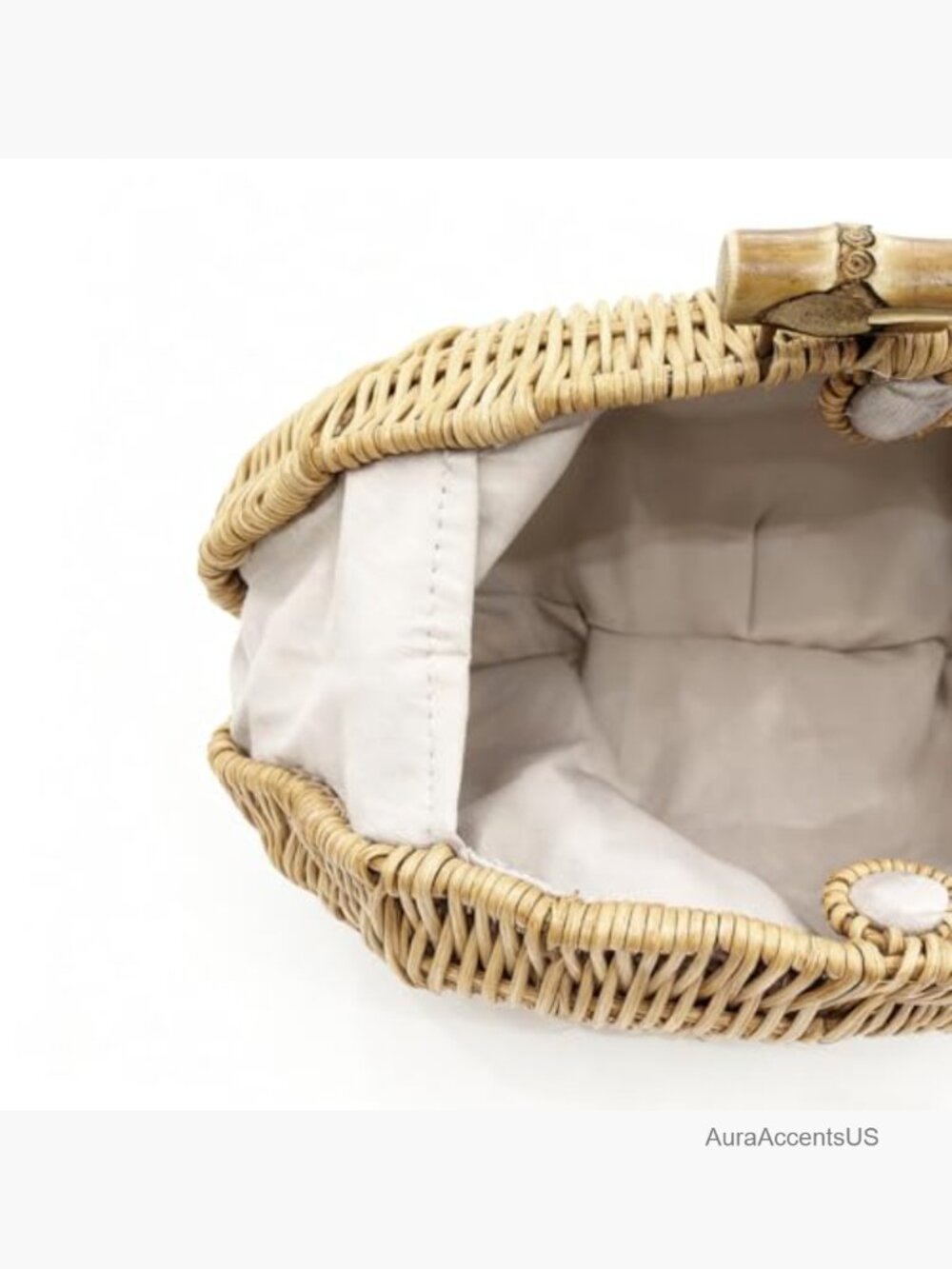 Handwoven Shell Rattan Clutch Straw Beach Purse Summer Woven Bag - Picture 4 of 7